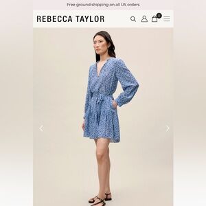 Rebecca Taylor Delft Fleur Belted Dress